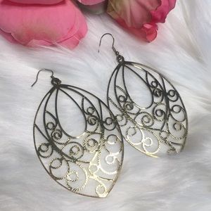 Boho gold tone earrings